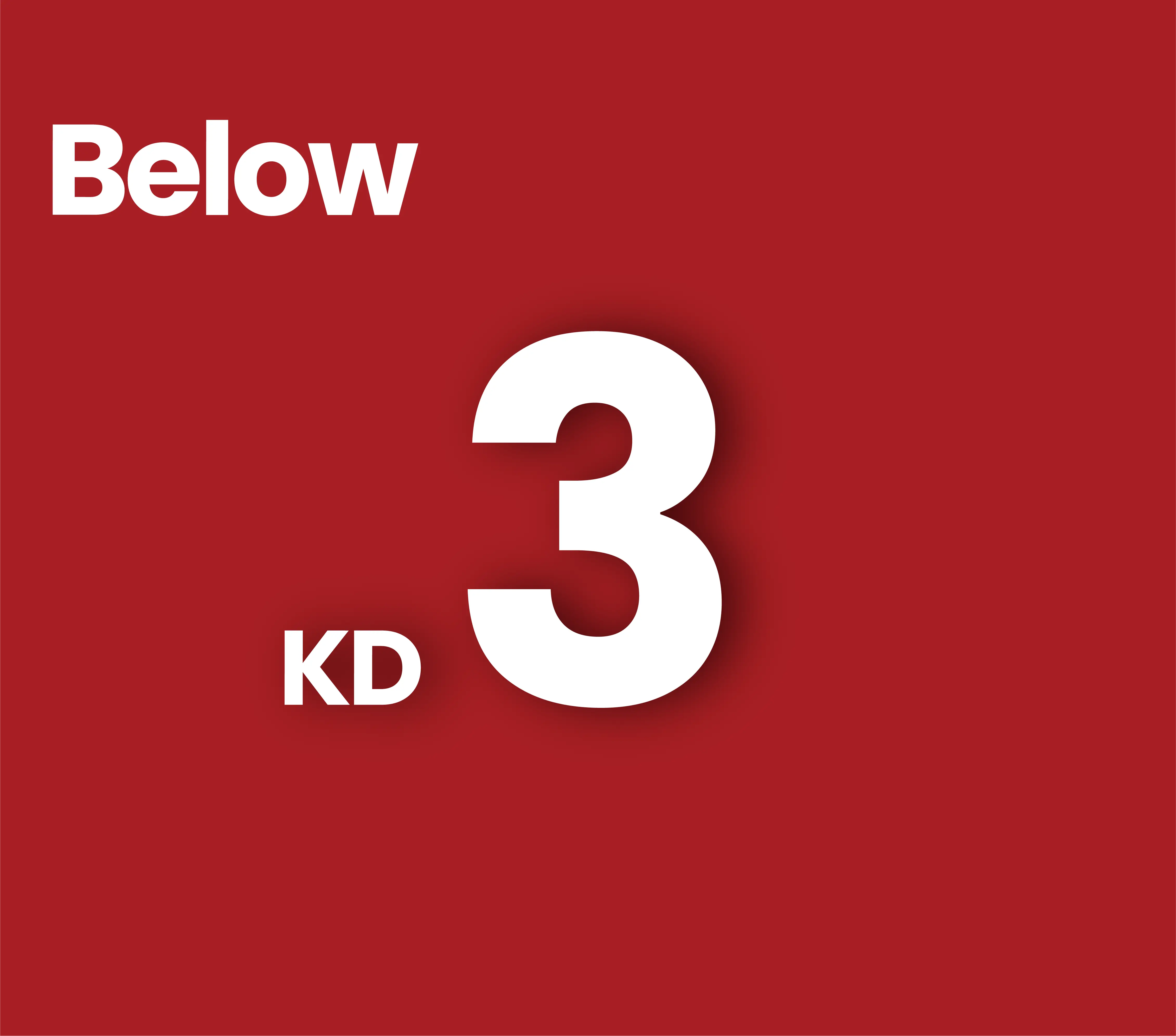 Below 3KD